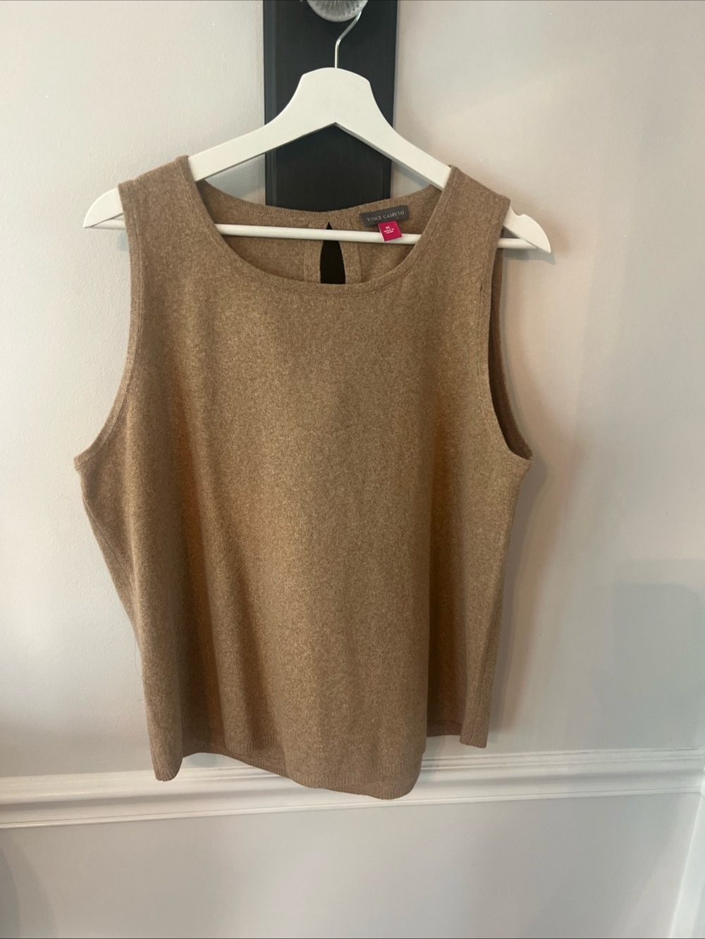 Vince Camuto Sleeveless Knit Tank in Camel